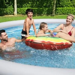 Bestway Fast Set Polyvinyl Chloride (PVC) Family Fun Pool (W) 3.96m X (L) 3.96m -Garden & Outdoors bestway fast set polyvinyl chloride pvc family fun pool w 3 96m x l 3 96m6942138968316 03i bq