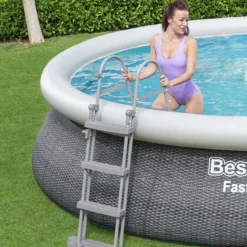 Bestway Fast Set Polyvinyl Chloride (PVC) Pool 9 Bestway Fast Set Polyvinyl Chloride (PVC) Pool -Garden & Outdoors bestway fast set polyvinyl chloride pvc pool6942138984668 04i bq