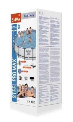 Bestway Steel Pro Max Polyvinyl Chloride (PVC) Pool (W) 5.49m X (L) 5.49m 12 Bestway Steel Pro Max Polyvinyl Chloride (PVC) Pool (W) 5.49m X (L) 5.49m -Garden & Outdoors bestway steel pro max polyvinyl chloride pvc pool w 5 49m x l 5 49m6942138983791 06c bq