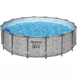 Bestway Steel Pro MAX™ Realistic Stone Print Polyvinyl Chloride (PVC) & Steel Pool (W) 4.88m X (L) 4.88m