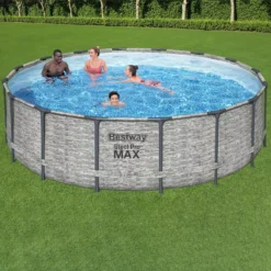 Bestway Steel Pro MAX™ Realistic Stone Print Polyvinyl Chloride (PVC) & Steel Pool (W) 4.88m X (L) 4.88m -Garden & Outdoors bestway steel pro max realistic stone print polyvinyl chloride pvc steel pool w 4 88m x l 4 88m6941607311493 01i