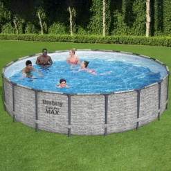 Bestway Steel Pro MAX™ Realistic Stone Print Polyvinyl Chloride (PVC) & Steel Pool (W) 5.49m X (L) 5.49m -Garden & Outdoors bestway steel pro max realistic stone print polyvinyl chloride pvc steel pool w 5 49m x l 5 49m6941607310502 02i
