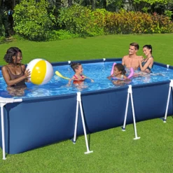 Bestway Steel Pro® Plain Polyvinyl Chloride (PVC) & Steel Pool (W) 2.11m X (L) 4m -Garden & Outdoors bestway steel pro plain polyvinyl chloride pvc steel pool w 2 11m x l 4m6942138949728 22i
