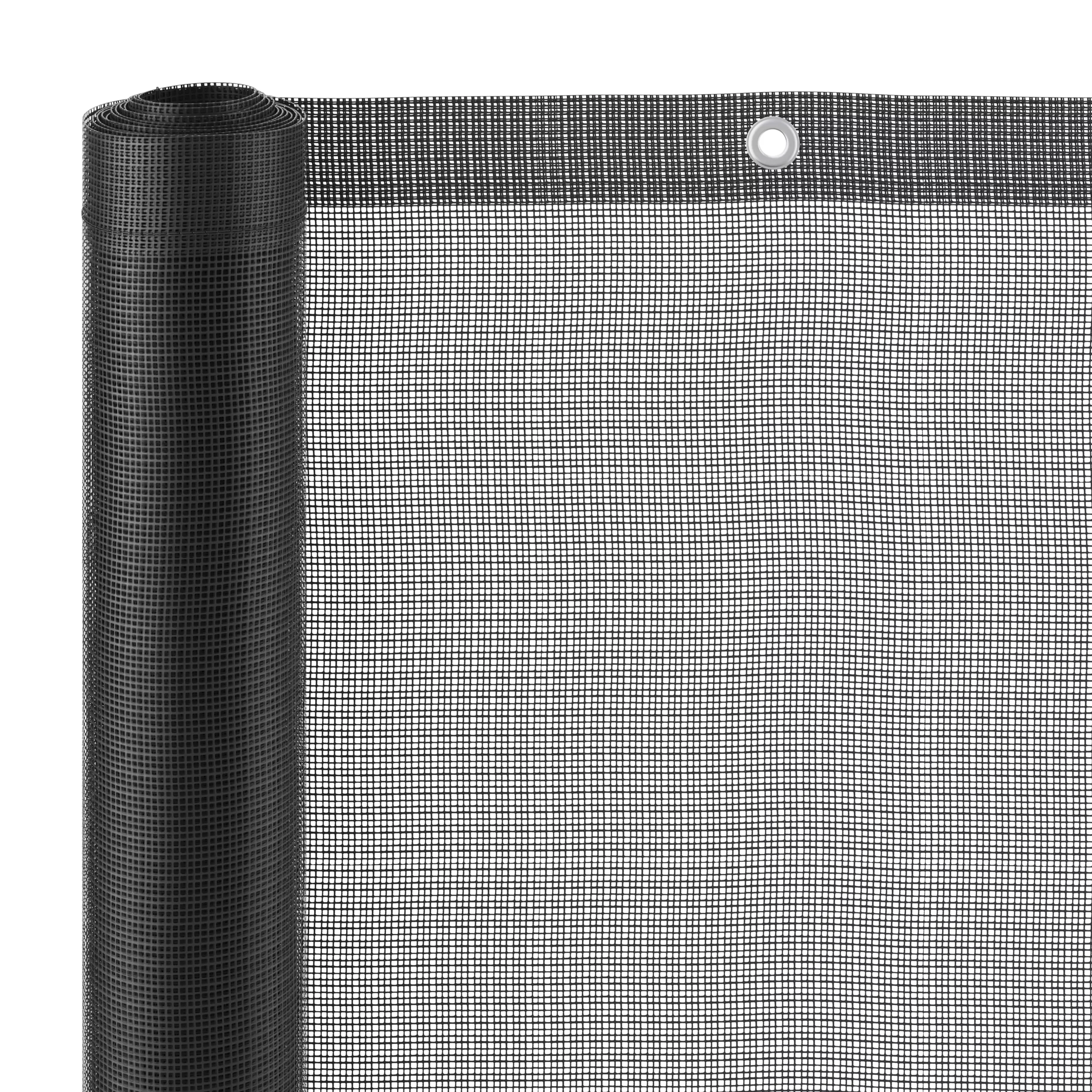 Black Polyester (PES) & PVC Garden Screen (H)1m (W)3m 6 Black Polyester (PES) & PVC Garden Screen (H)1m (W)3m - Image 4