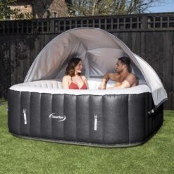 CleverSpa Grey Square Canopy (D) 1240mm -Garden & Outdoors cleverspa grey square canopy d 1240mm5019008882124 02i bq