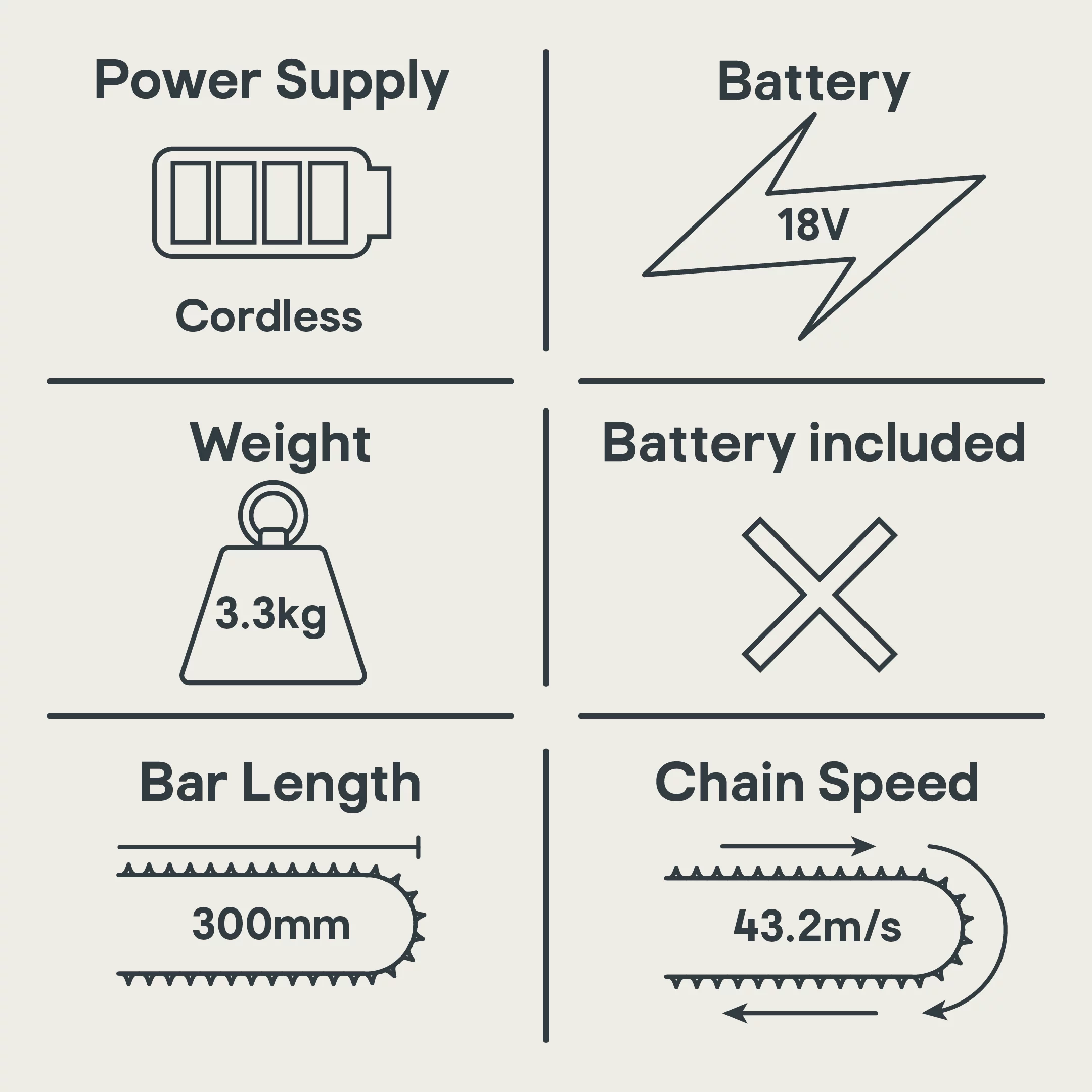 Erbauer ECSG18-Li 18V Cordless 300mm Chainsaw 13 Erbauer ECSG18-Li 18V Cordless 300mm Chainsaw - Image 11