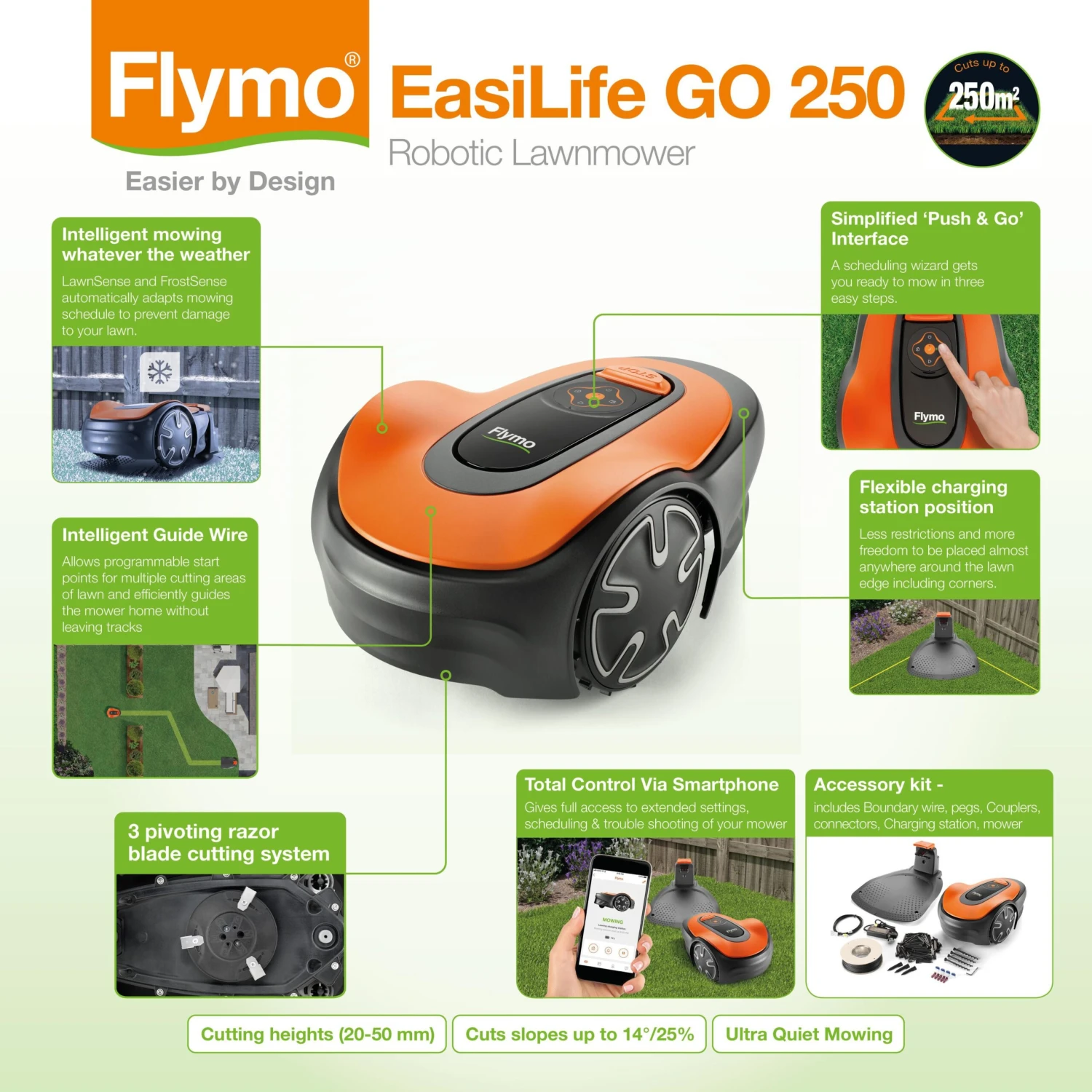Flymo Easilife Go 250 Cordless Robotic Lawnmower 10 Flymo Easilife Go 250 Cordless Robotic Lawnmower - Image 8