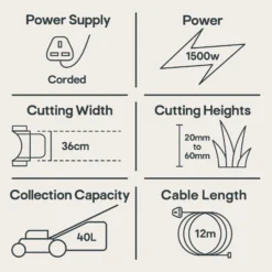 Flymo Speedi-Mo Corded Rotary Lawnmower -Garden & Outdoors flymo speedi mo corded rotary lawnmower7391736343046 01t EN bq