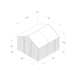 Forest Garden 10x10 Apex Dip Treated Shiplap Wooden Shed With Floor -Garden & Outdoors forest garden 10x10 apex dip treated shiplap wooden shed with floor5013053192931 02t
