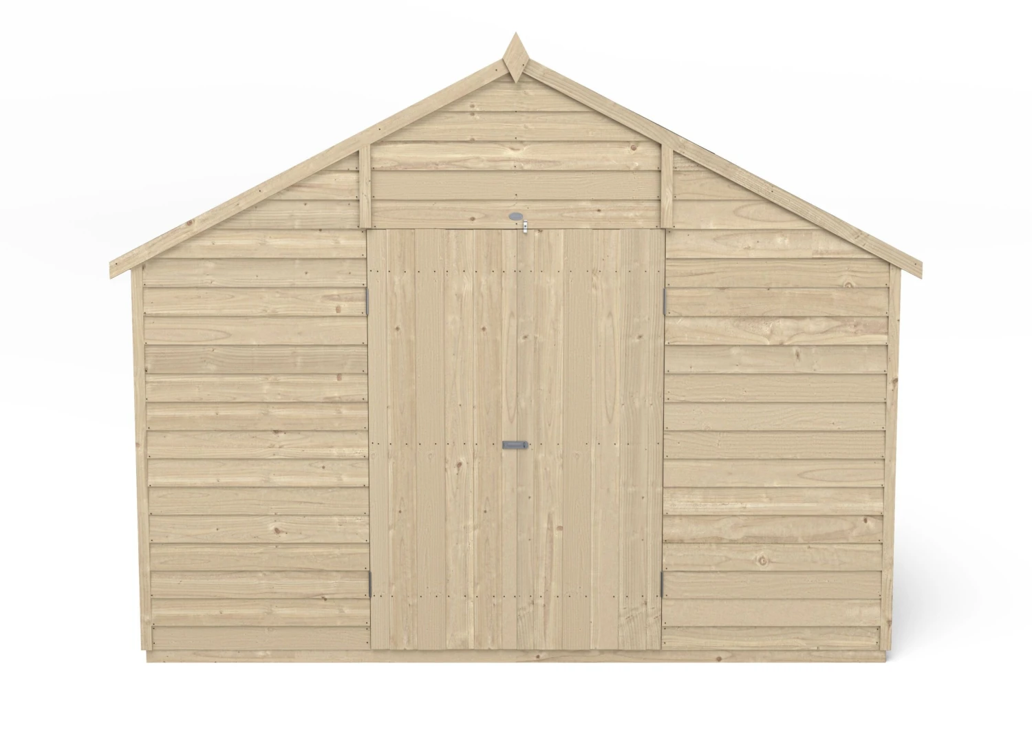 Forest Garden 10x10 Ft Apex Overlap Wooden 2 Door 4 Windows Shed With Floor 5 Forest Garden 10x10 Ft Apex Overlap Wooden 2 Door 4 Windows Shed With Floor - Image 3
