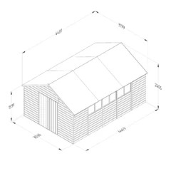 Forest Garden 10x15 Apex Dip Treated Shiplap Wooden Shed With Floor (Base Included) -Garden & Outdoors forest garden 10x15 apex dip treated shiplap wooden shed with floor base included 5013053192948 01t