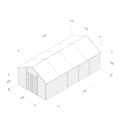Forest Garden 10x20 Apex Pressure Treated Overlap Wooden Shed With Floor (Base Included) - Assembly Service Included -Garden & Outdoors forest garden 10x20 apex pressure treated overlap wooden shed with floor base included assembly service included5013053192825 01t