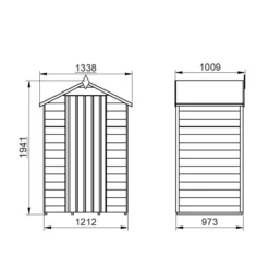 Forest Garden 4x3 Apex Dip Treated Overlap Wooden Shed With Floor - Assembly Service Included -Garden & Outdoors forest garden 4x3 apex dip treated overlap wooden shed with floor assembly service included5013053176702 01t bq