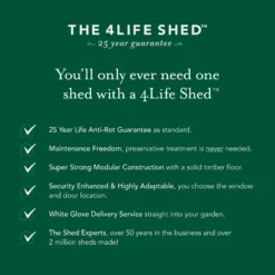 Forest Garden 4x3 Apex Pressure Treated Overlap Wooden Shed With Floor - Assembly Service Included -Garden & Outdoors forest garden 4x3 apex pressure treated overlap wooden shed with floor assembly service included5013053192801 03t