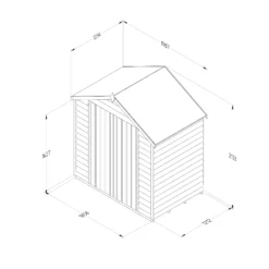 Forest Garden 6x4 Apex Pressure Treated Overlap Wooden Shed With Floor - Assembly Service Included -Garden & Outdoors forest garden 6x4 apex pressure treated overlap wooden shed with floor assembly service included5013053192122 01t