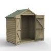 Forest Garden 6x4 Apex Pressure Treated Overlap Wooden Shed With Floor (Base Included) -Garden & Outdoors forest garden 6x4 apex pressure treated overlap wooden shed with floor base included 5013053192122 01c