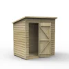 Forest Garden 6x4 Pent Pressure Treated Overlap Wooden Shed With Floor
