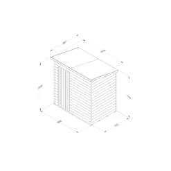 Forest Garden 6x4 Pent Pressure Treated Overlap Wooden Shed With Floor -Garden & Outdoors forest garden 6x4 pent pressure treated overlap wooden shed with floor5013053192900 01t