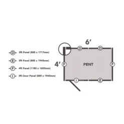 Forest Garden 6x4 Pent Pressure Treated Overlap Wooden Shed With Floor -Garden & Outdoors forest garden 6x4 pent pressure treated overlap wooden shed with floor5013053192900 02t