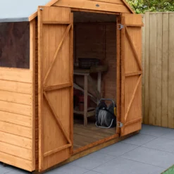 Forest Garden 7X5 Apex Dip Treated Shiplap Shed With Floor - Assembly Service Included -Garden & Outdoors forest garden 7x5 apex dip treated shiplap shed with floor assembly service included5013053182741 02i bq