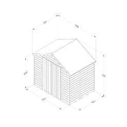 Forest Garden 7x5 Apex Dip Treated Shiplap Wooden Shed With Floor -Garden & Outdoors forest garden 7x5 apex dip treated shiplap wooden shed with floor5013053194140 02i