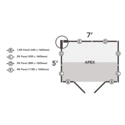 Forest Garden 7x5 Apex Pressure Treated Overlap Wooden Shed With Floor (Base Included) - Assembly Service Included -Garden & Outdoors forest garden 7x5 apex pressure treated overlap wooden shed with floor base included assembly service included5013053192863 02t