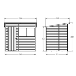 Forest Garden 7x5 Ft Pent Shiplap Wooden 2 Windows Shed With Floor (Base Included) -Garden & Outdoors forest garden 7x5 ft pent shiplap wooden 2 windows shed with floor base included 5013053178942 04t bq