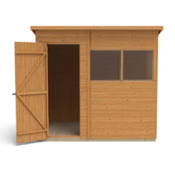 Forest Garden 7x5 Ft Pent Shiplap Wooden 2 Windows Shed With Floor (Base Included) -Garden & Outdoors forest garden 7x5 ft pent shiplap wooden 2 windows shed with floor base included 5013053178942 06c bq
