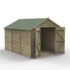 Forest Garden 8x12 Apex Pressure Treated Overlap Wooden Shed With Floor -Garden & Outdoors forest garden 8x12 apex pressure treated overlap wooden shed with floor5013053192887 01c