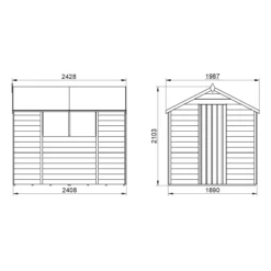 Forest Garden 8x6 Apex Pressure Treated Overlap Wooden Shed With Floor 15 Forest Garden 8x6 Apex Pressure Treated Overlap Wooden Shed With Floor -Garden & Outdoors forest garden 8x6 apex pressure treated overlap wooden shed with floor5013053177495 01t bq