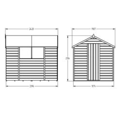 Forest Garden 8x6 Ft Apex Shiplap Wooden 2 Windows Shed With Floor (Base Included) - Assembly Service Included -Garden & Outdoors forest garden 8x6 ft apex shiplap wooden 2 windows shed with floor base included assembly service included5013053178744 04t bq