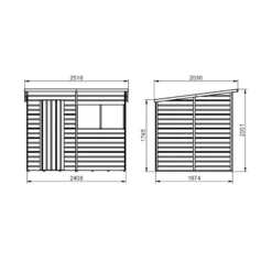 Forest Garden 8x6 Ft Pent Shiplap Wooden 2 Windows Shed With Floor - Assembly Service Included -Garden & Outdoors forest garden 8x6 ft pent shiplap wooden 2 windows shed with floor assembly service included5013053182765 01t bq