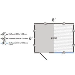 Forest Garden 8x6 Ft Pent Shiplap Wooden 2 Windows Shed With Floor - Assembly Service Included -Garden & Outdoors forest garden 8x6 ft pent shiplap wooden 2 windows shed with floor assembly service included5013053182765 02t bq