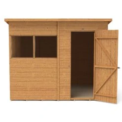 Forest Garden 8x6 Ft Pent Shiplap Wooden 2 Windows Shed With Floor - Assembly Service Included -Garden & Outdoors forest garden 8x6 ft pent shiplap wooden 2 windows shed with floor assembly service included5013053182765 05c bq