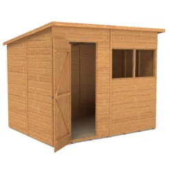 Forest Garden 8x6 Ft Pent Shiplap Wooden 2 Windows Shed With Floor - Assembly Service Included -Garden & Outdoors forest garden 8x6 ft pent shiplap wooden 2 windows shed with floor assembly service included5013053182765 06c bq