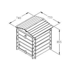 Forest Garden Beehive Composter 250L -Garden & Outdoors forest garden beehive composter 250l5013053134870 01t