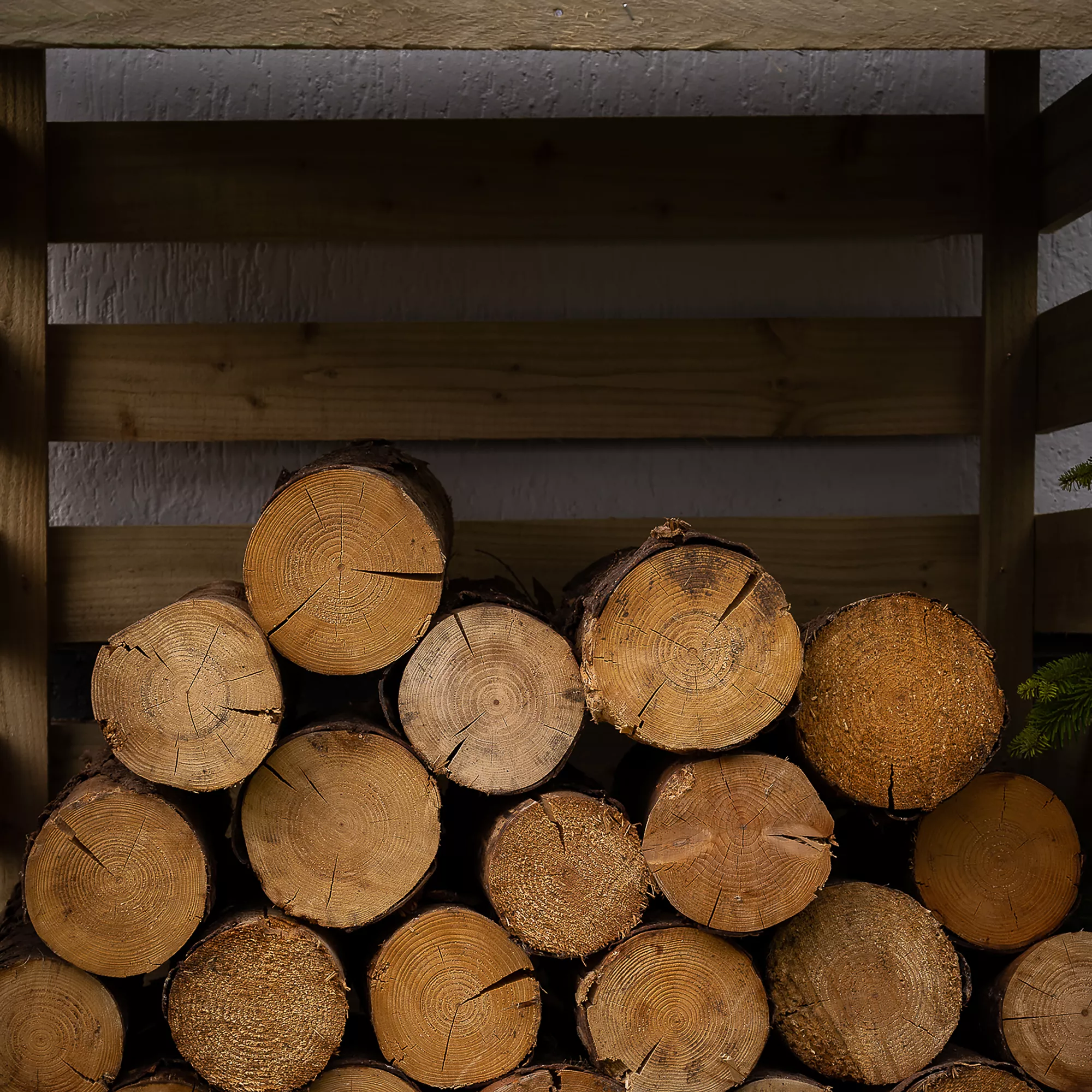 Forest Garden Compact Timber 3x3 Ft Pent Log Store 7 Forest Garden Compact Timber 3x3 Ft Pent Log Store - Image 5