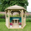 Forest Garden Furnished Hexagonal Gazebo, (W)3.3m (D)2.84m -Garden & Outdoors forest garden furnished hexagonal gazebo w 3 3m d 2 84m5013053172377 01i