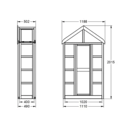 Forest Garden Georgian Wall Greenhouse With Auto Vent -Garden & Outdoors forest garden georgian wall greenhouse with auto vent5013053185087 01t bq
