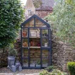 Forest Garden Georgian Wall Greenhouse With Auto Vent -Garden & Outdoors forest garden georgian wall greenhouse with auto vent5013053185087 04i bq