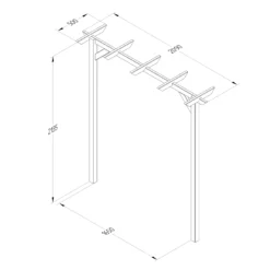 Forest Garden Hanbury Flat Top European Softwood Arch (H) 213.5cm X (W) 209cm 11 Forest Garden Hanbury Flat Top European Softwood Arch (H) 213.5cm X (W) 209cm -Garden & Outdoors forest garden hanbury flat top european softwood arch h 213 5cm x w 209cm5013053190128 01t