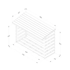 Forest Garden Large Timber 6x3 Ft Pent Log Store -Garden & Outdoors forest garden large timber 6x3 ft pent log store5013053189924 01t