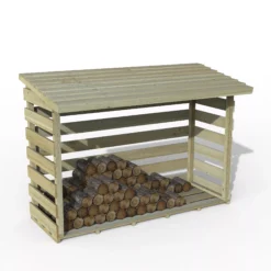 Forest Garden Large Timber 6x3 Ft Pent Log Store -Garden & Outdoors forest garden large timber 6x3 ft pent log store5013053189924 03c
