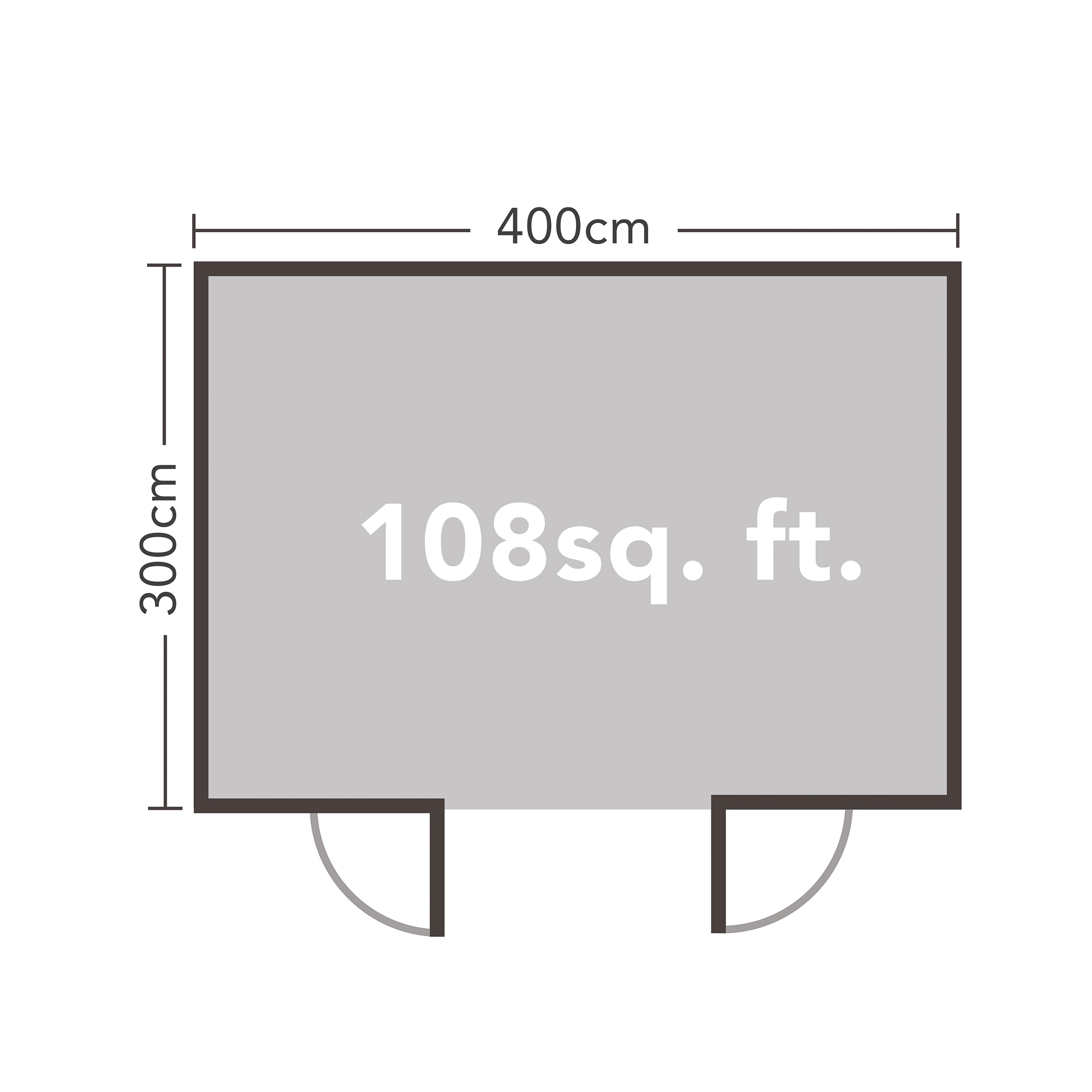Forest Garden Melbury 4x3 Toughened Glass Pent Loglap Solid Wood Cabin With Double Door - Assembly Service Included 10 Forest Garden Melbury 4x3 Toughened Glass Pent Loglap Solid Wood Cabin With Double Door - Assembly Service Included - Image 8