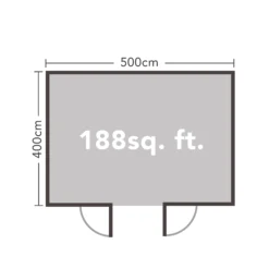 Forest Garden Mendip 5x4 Toughened Glass Pent Loglap Solid Wood Cabin With Double Door -Garden & Outdoors forest garden mendip 5x4 toughened glass pent loglap solid wood cabin with double door5013053181461 02t bq