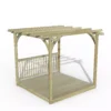 Forest Garden Natural Pergola & Decking Kit, X4 Post X1 Balustrade (H) 2.5m X (W) 3m -Garden & Outdoors forest garden natural pergola decking kit x4 post x1 balustrade h 2 5m x w 3m5013053192351 01c