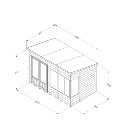 Forest Garden Oakley 10x6 Pent Overlap Solid Wood Summer House With Double Door - Assembly Service Included -Garden & Outdoors forest garden oakley 10x6 pent overlap solid wood summer house with double door assembly service included5013053188682 01t bq