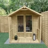 Forest Garden Oakley 6x6 Apex Overlap Solid Wood Summer House With Double Door - Assembly Service Included -Garden & Outdoors forest garden oakley 6x6 apex overlap solid wood summer house with double door assembly service included5013053188491 01i bq