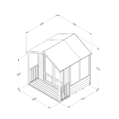 Forest Garden Oakley 6x6 Apex Overlap Solid Wood Summer House With Double Door - Assembly Service Included -Garden & Outdoors forest garden oakley 6x6 apex overlap solid wood summer house with double door assembly service included5013053188491 01t bq
