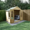 Forest Garden Oakley 7x5 Apex Overlap Solid Wood Summer House With Double Door (Base Included) - Assembly Service Included -Garden & Outdoors forest garden oakley 7x5 apex overlap solid wood summer house with double door base included assembly service included5013053188538 01i bq